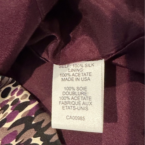 NWT! Nanette Lepore Purple Animal Print Cap Sleeve Silk Sheath Dress - Picture 11 of 11